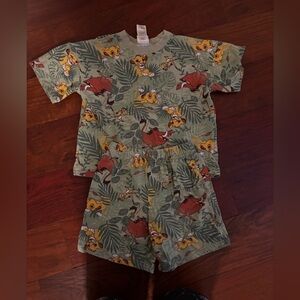 Disney Lion King Green Short Set